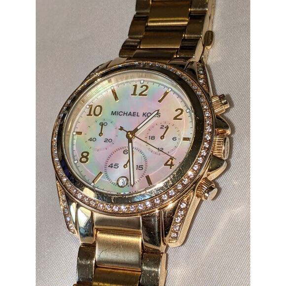 Michael Kors MK5521 Blair Womens Quartz Watch Gold Tone Stainless Steel Crystals - Picture 4 of 14